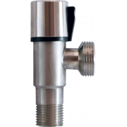 Кран подключения угловой нержавеющий HEV-3041 1/2"х1/2"